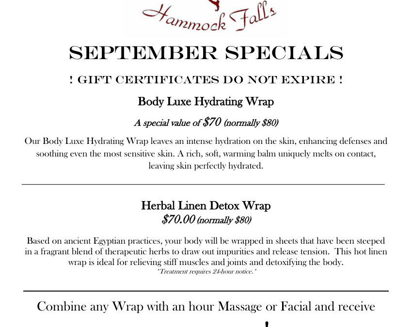 September 2026 Spa Specials