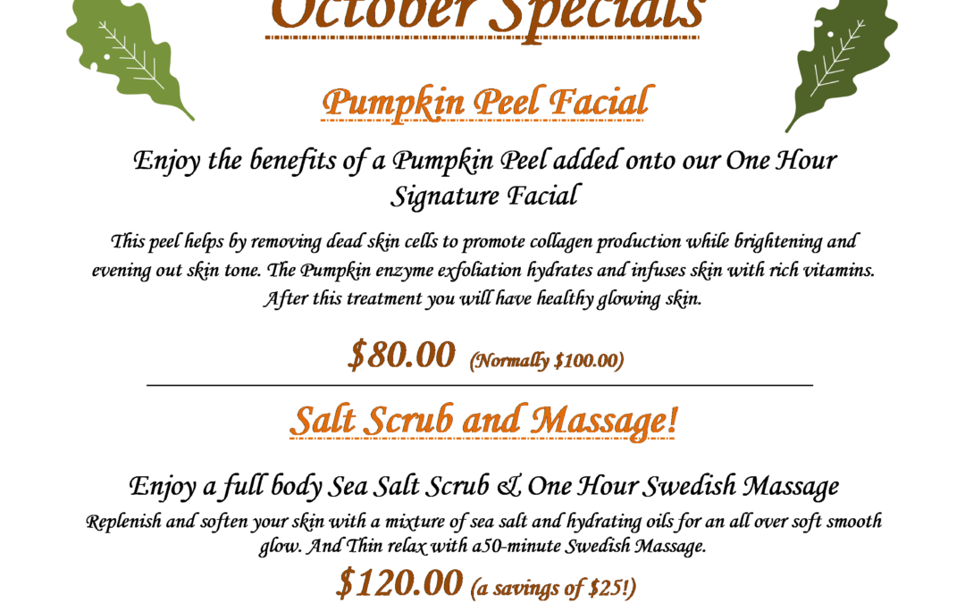 October 2026 Spa Specials